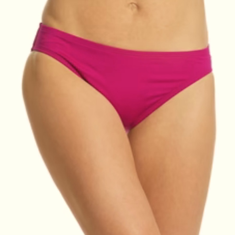La Blanca Magenta Pink Island Goddess Bikini Swim Bottoms Size 14